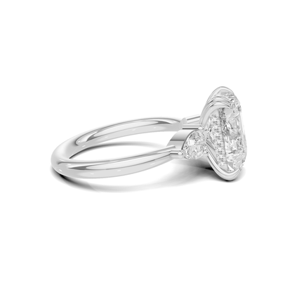 Grand Three Stone Accent Ring