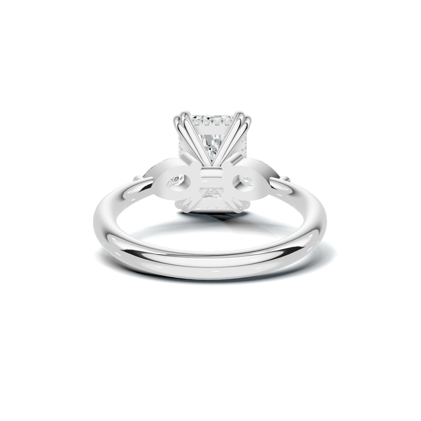 Grand Three Stone Accent Ring