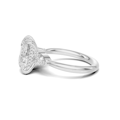 Grand Three Stone Accent Ring