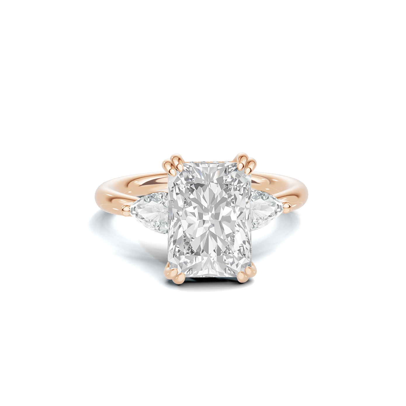 Grand Three Stone Accent Ring