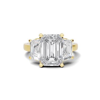 Grand Three Stone Pave Ring