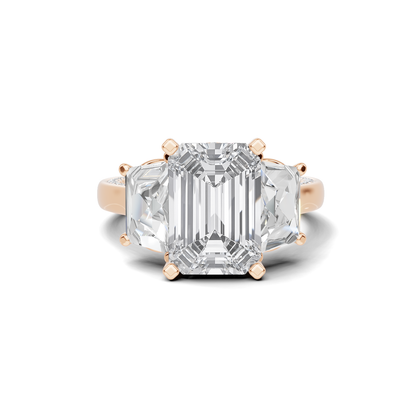 Grand Three Stone Pave Ring