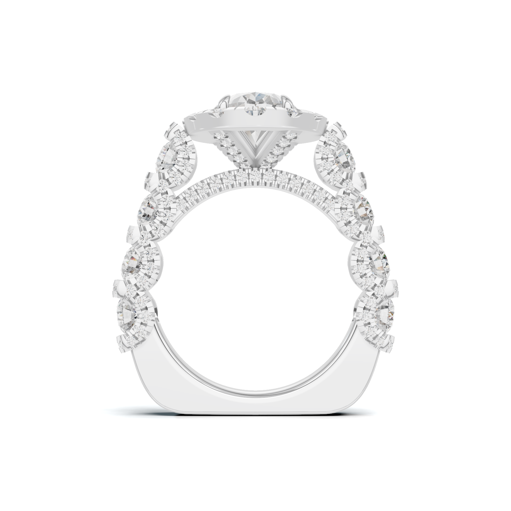 Halo Pave Ring