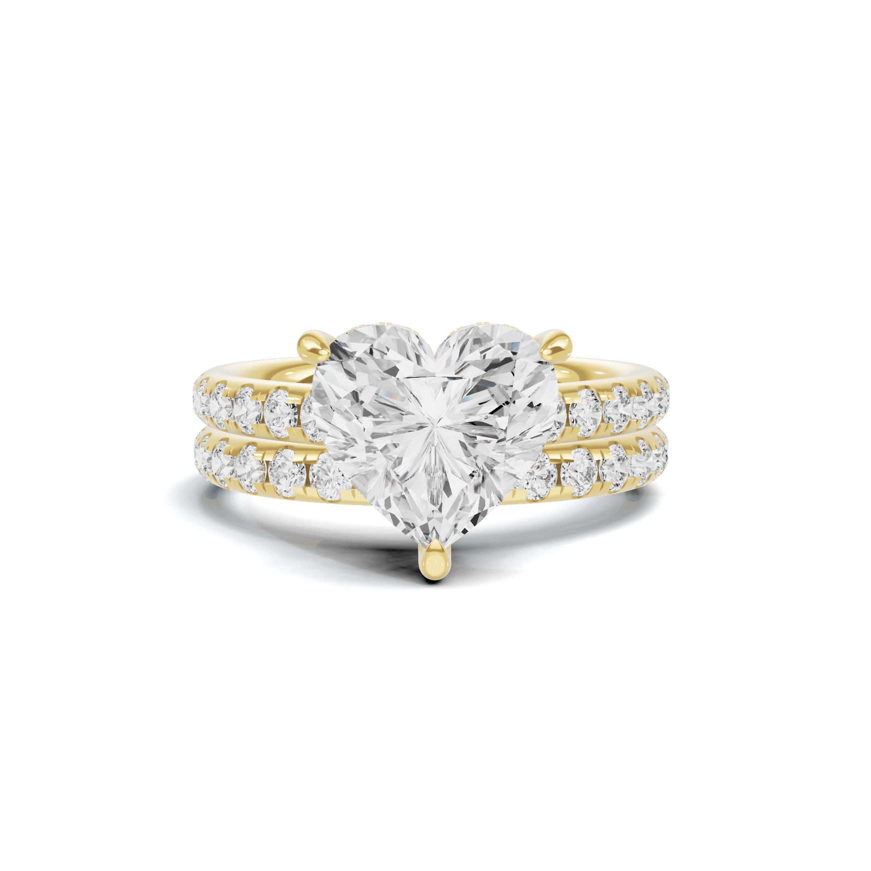 Heart Motif Bridal Ring