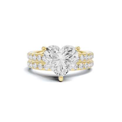 Heart Motif Bridal Ring