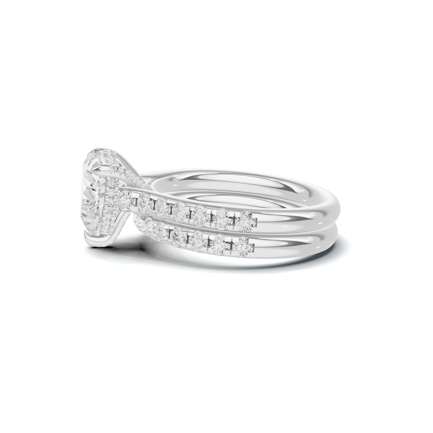 Heart Motif Bridal Ring
