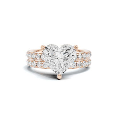 Heart Motif Bridal Ring