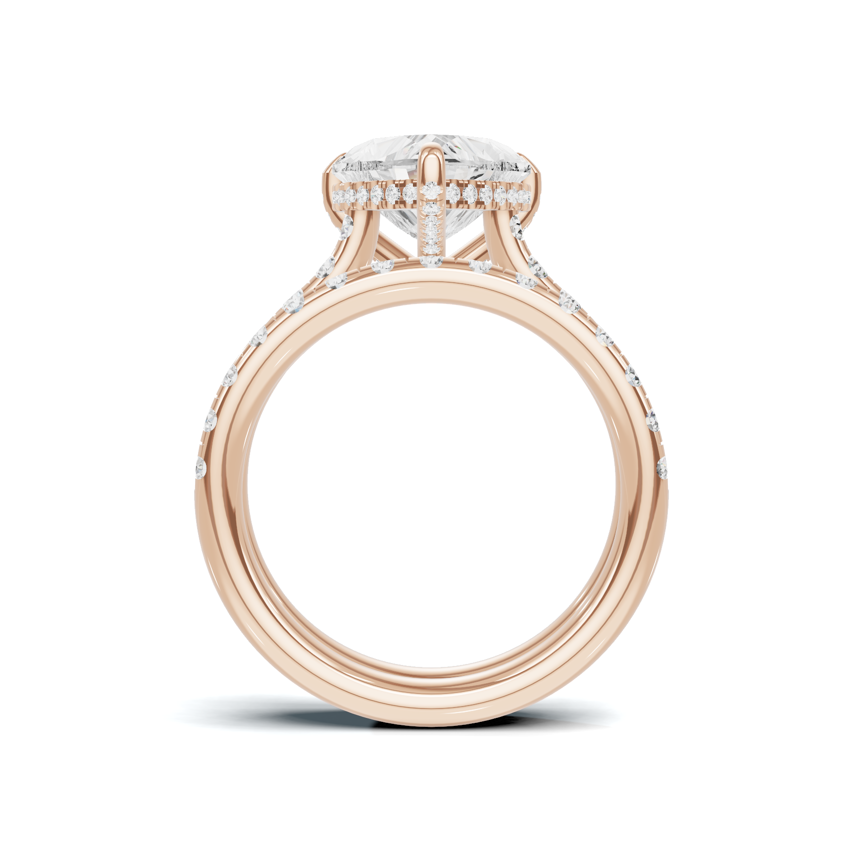 Heart Motif Bridal Ring