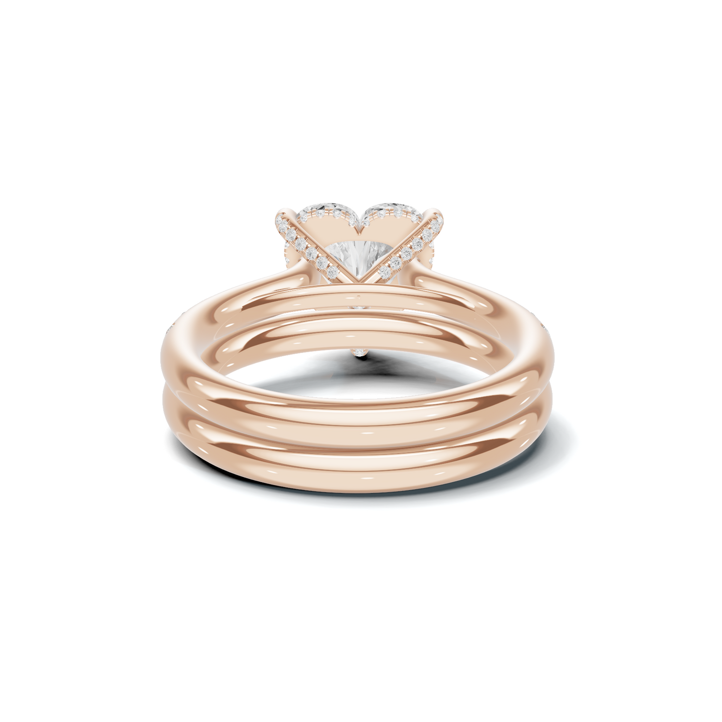 Heart Motif Bridal Ring