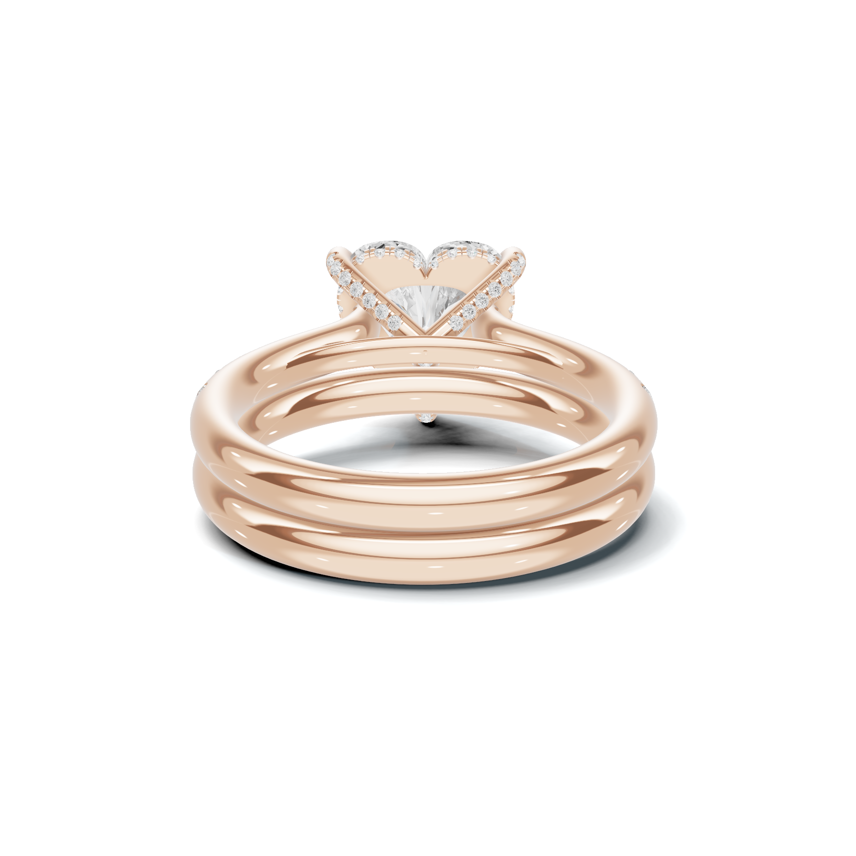 Heart Motif Bridal Ring