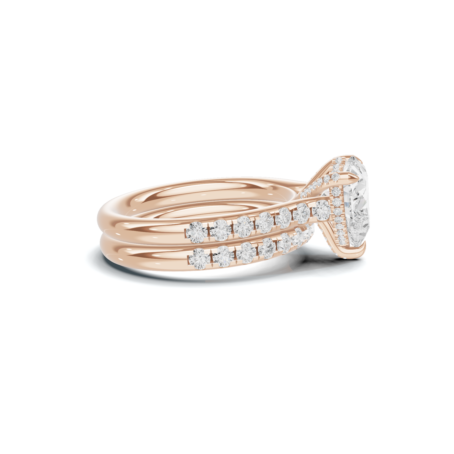 Heart Motif Bridal Ring