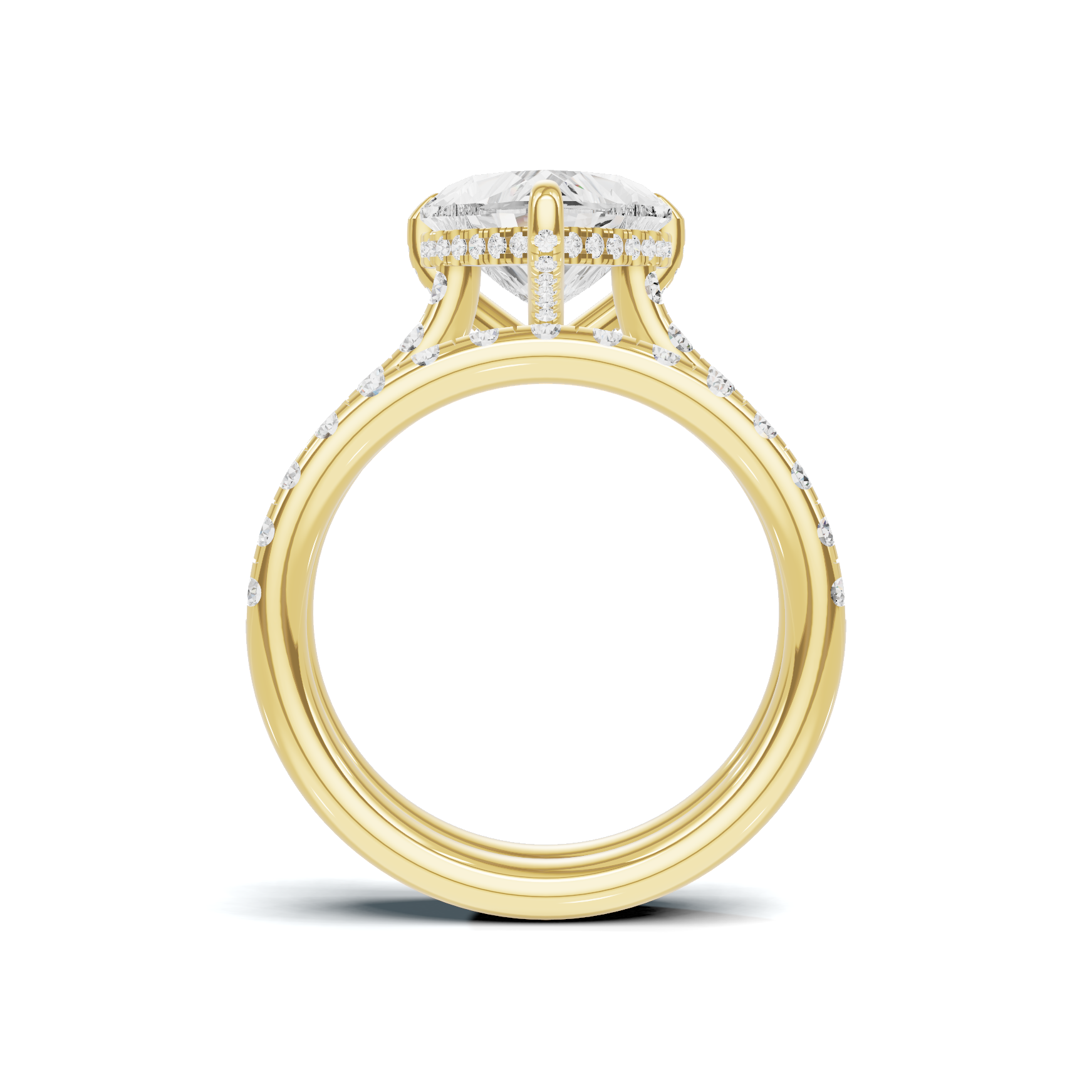 Heart Motif Bridal Ring