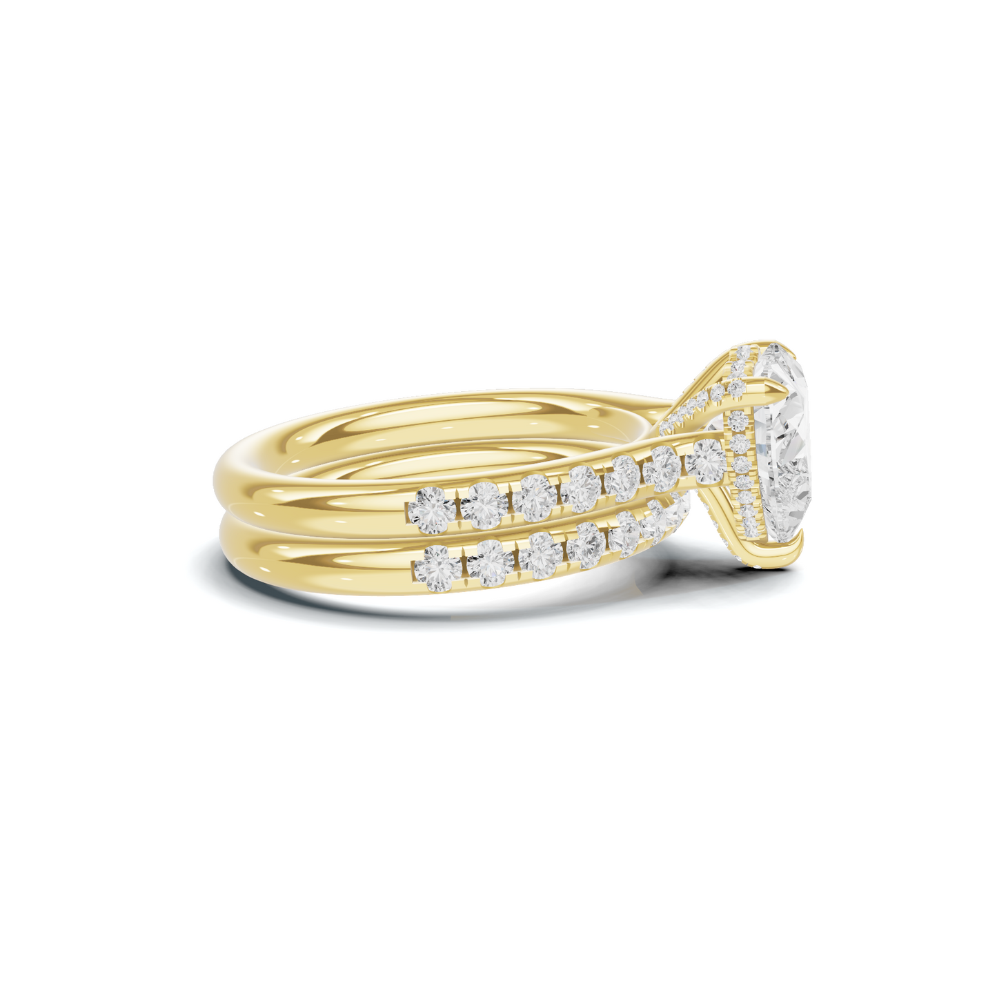 Heart Motif Bridal Ring