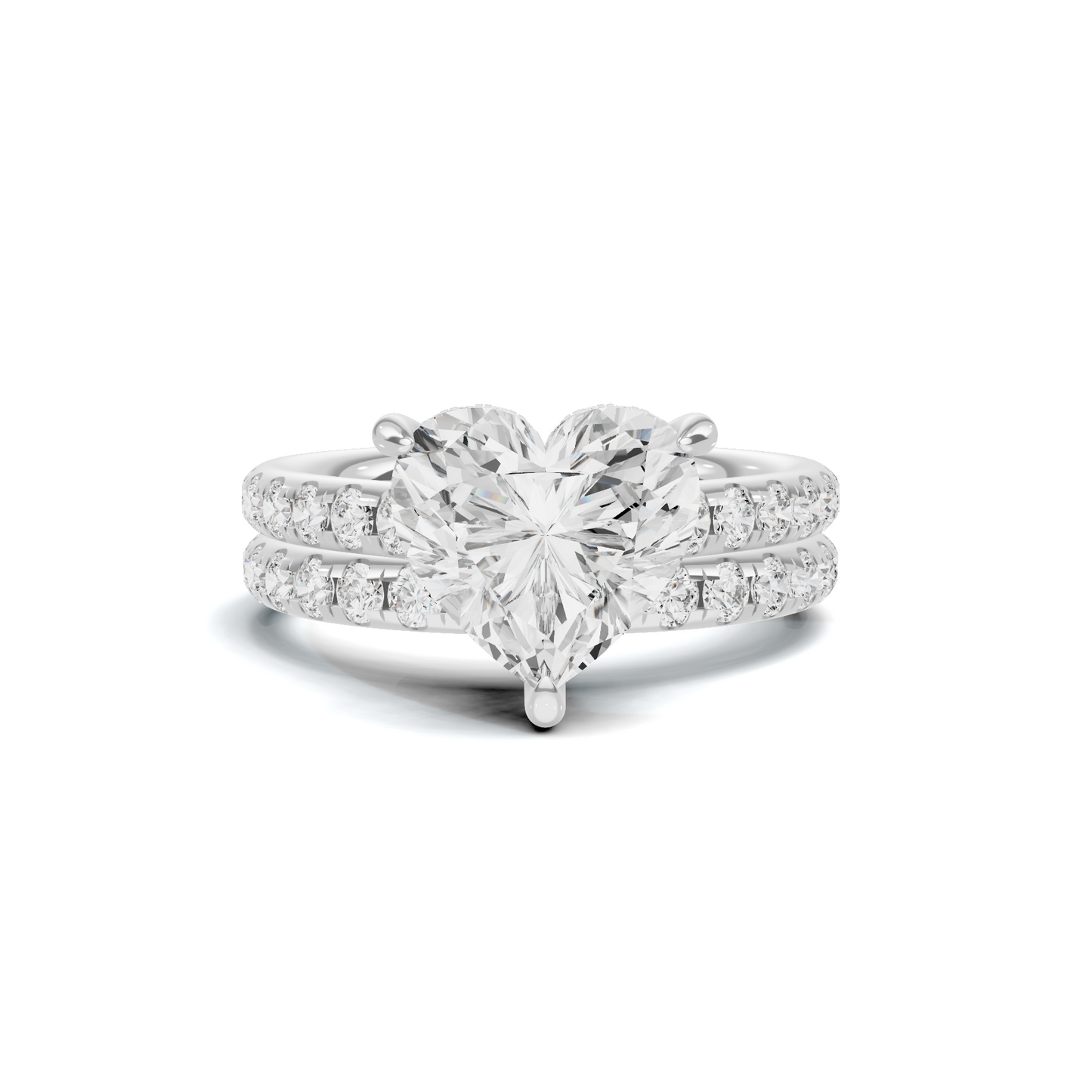 Heart Motif Bridal Ring