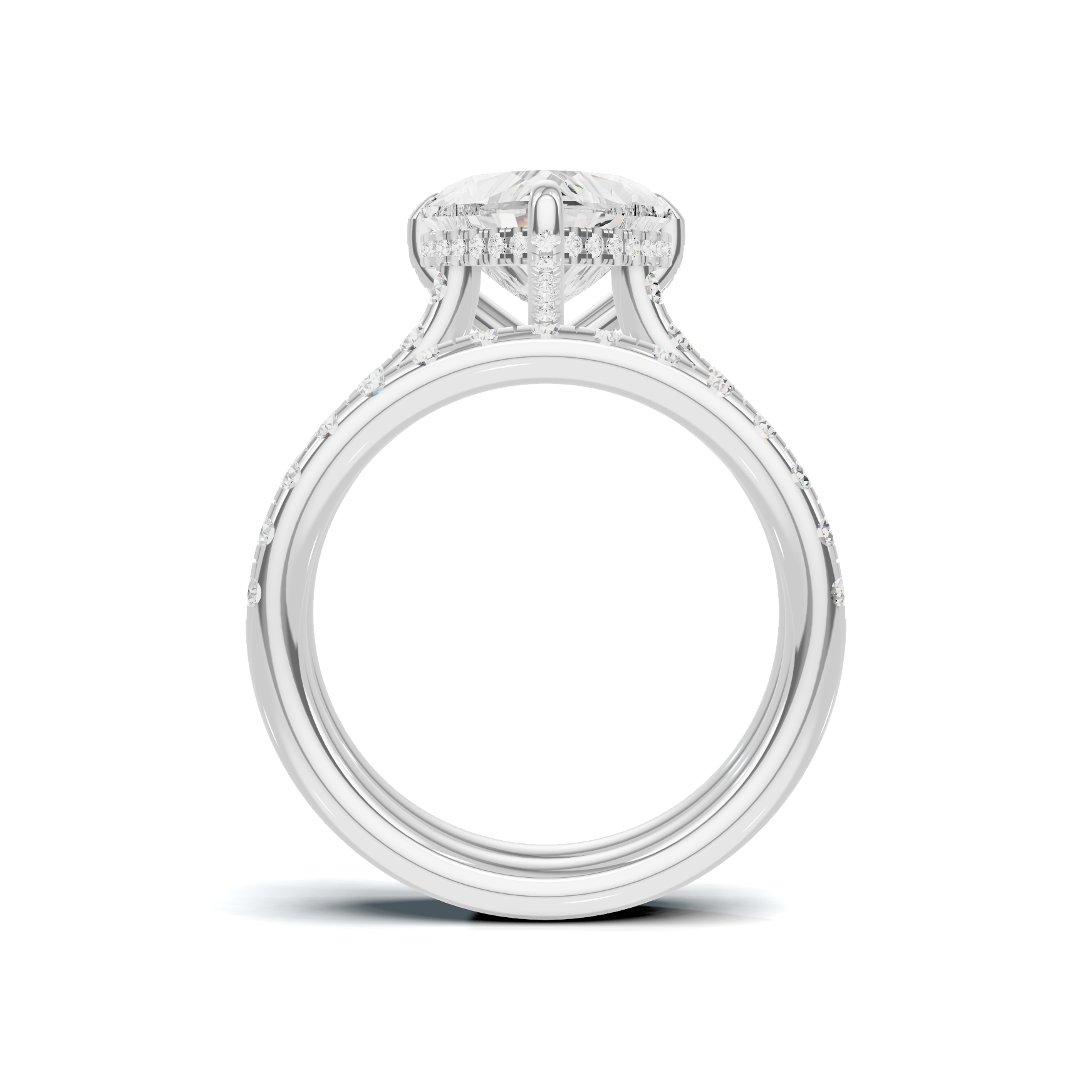 Heart Motif Bridal Ring