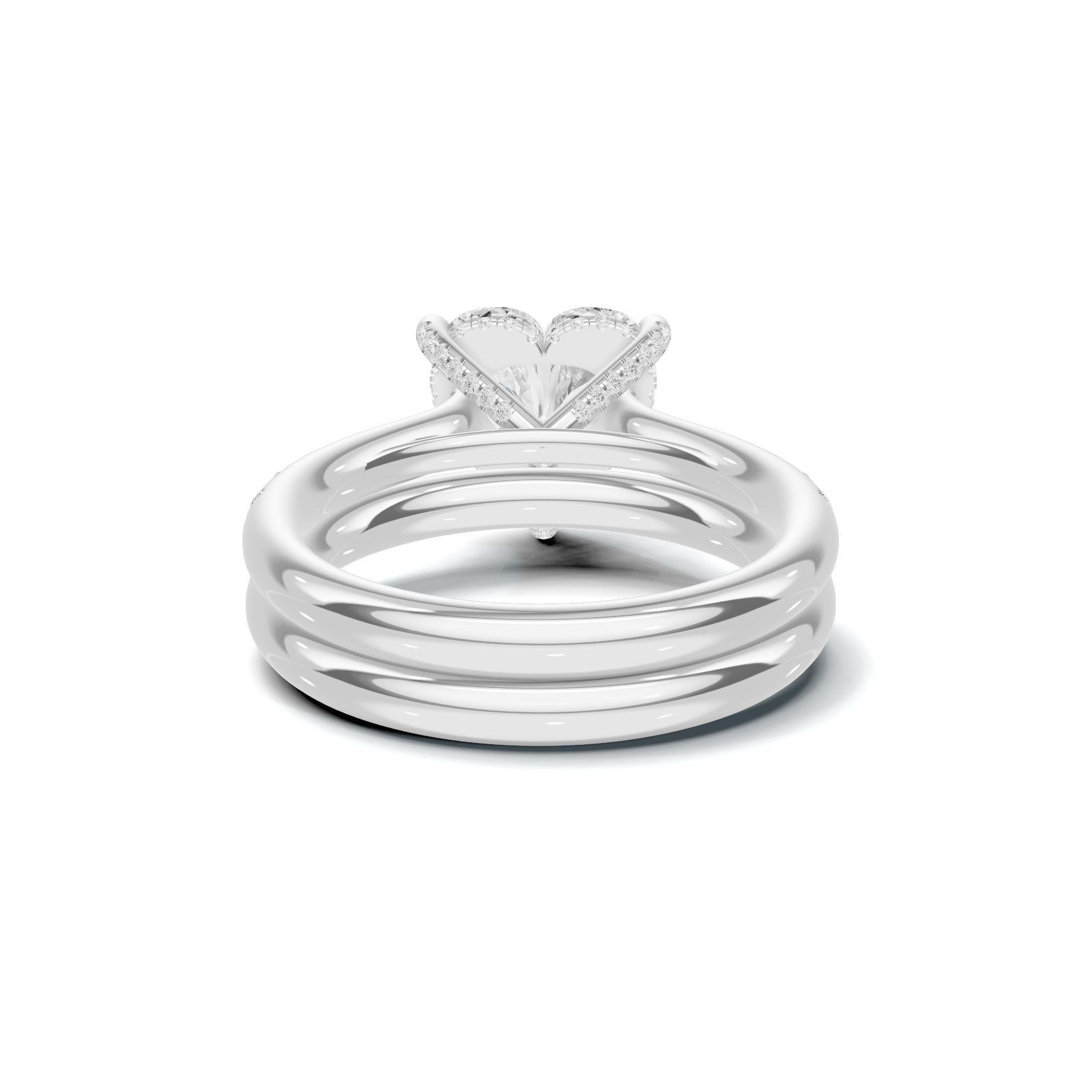 Heart Motif Bridal Ring