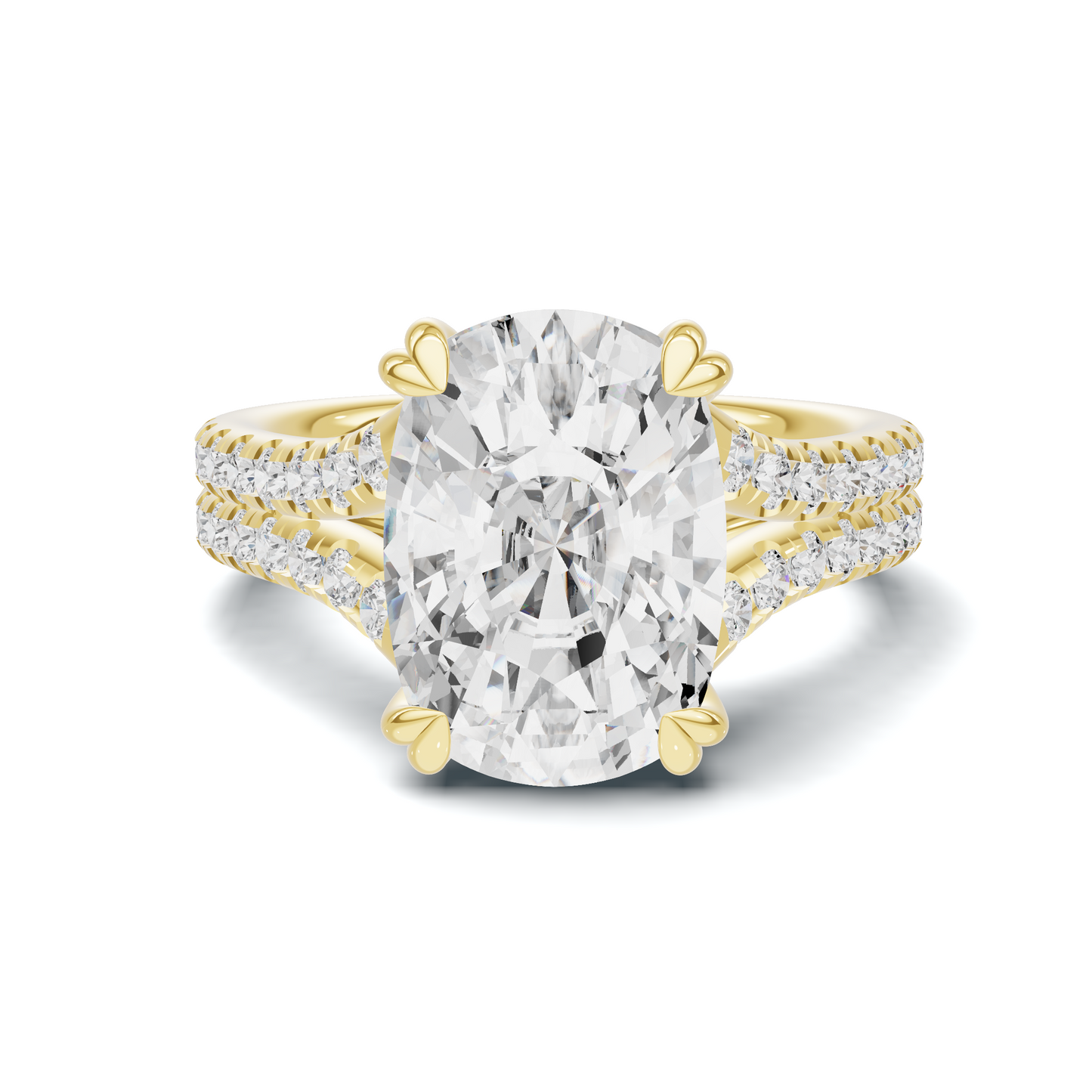 Heart Prong Pave Ring