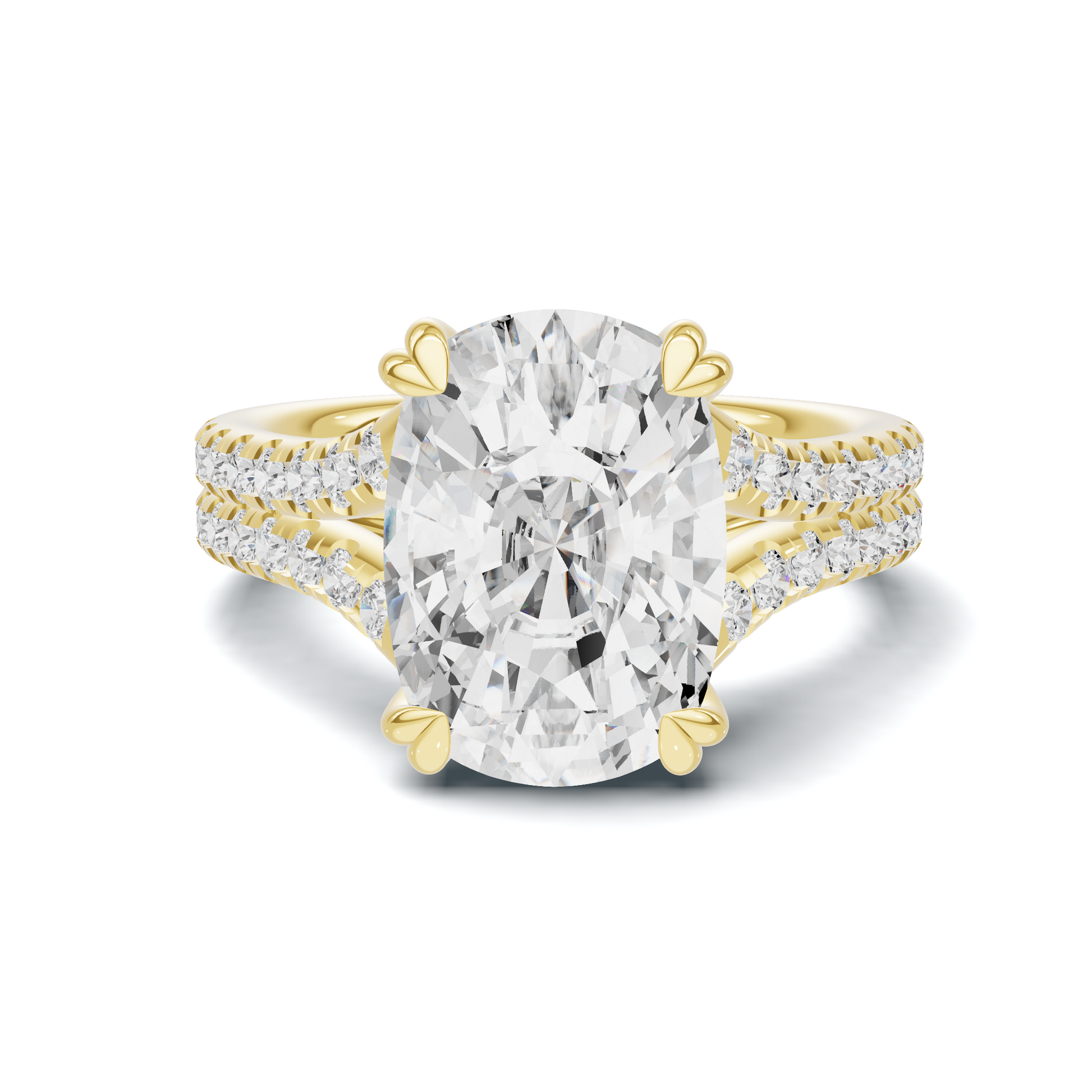 Heart Prong Pave Ring