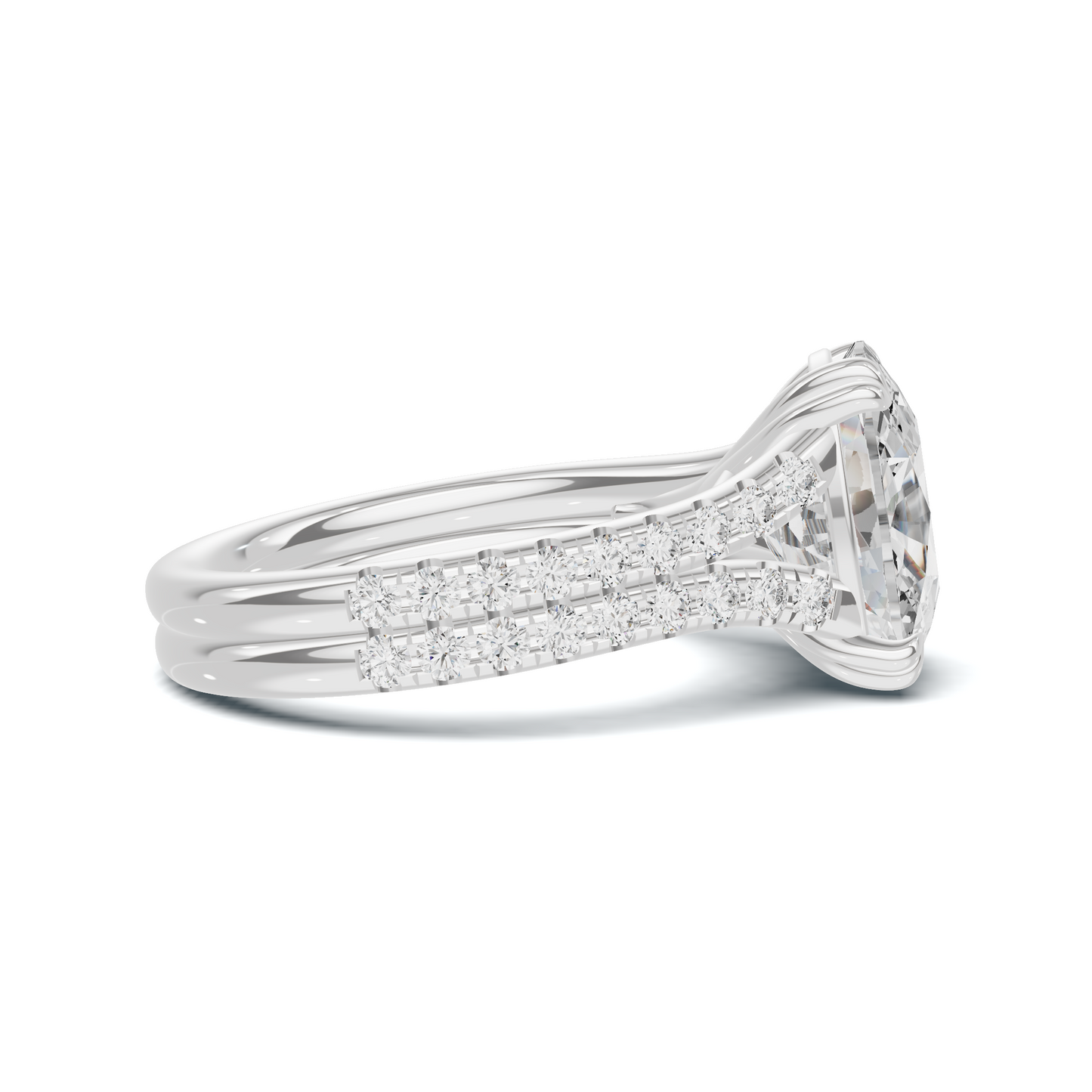 Heart Prong Pave Ring