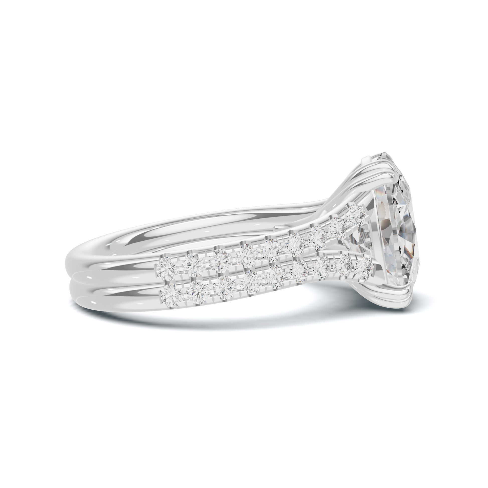 Heart Prong Pave Ring