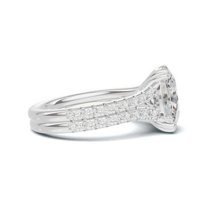 Heart Prong Pave Ring