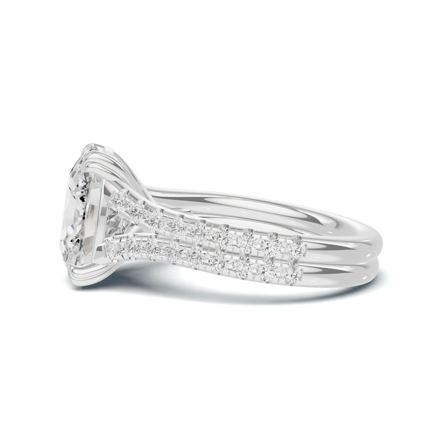 Heart Prong Pave Ring