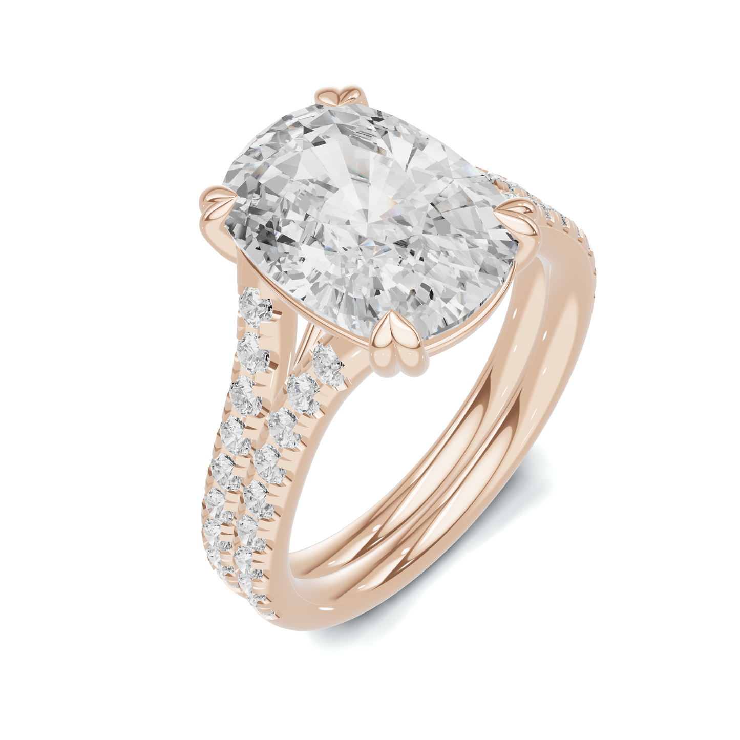 Heart Prong Pave Ring