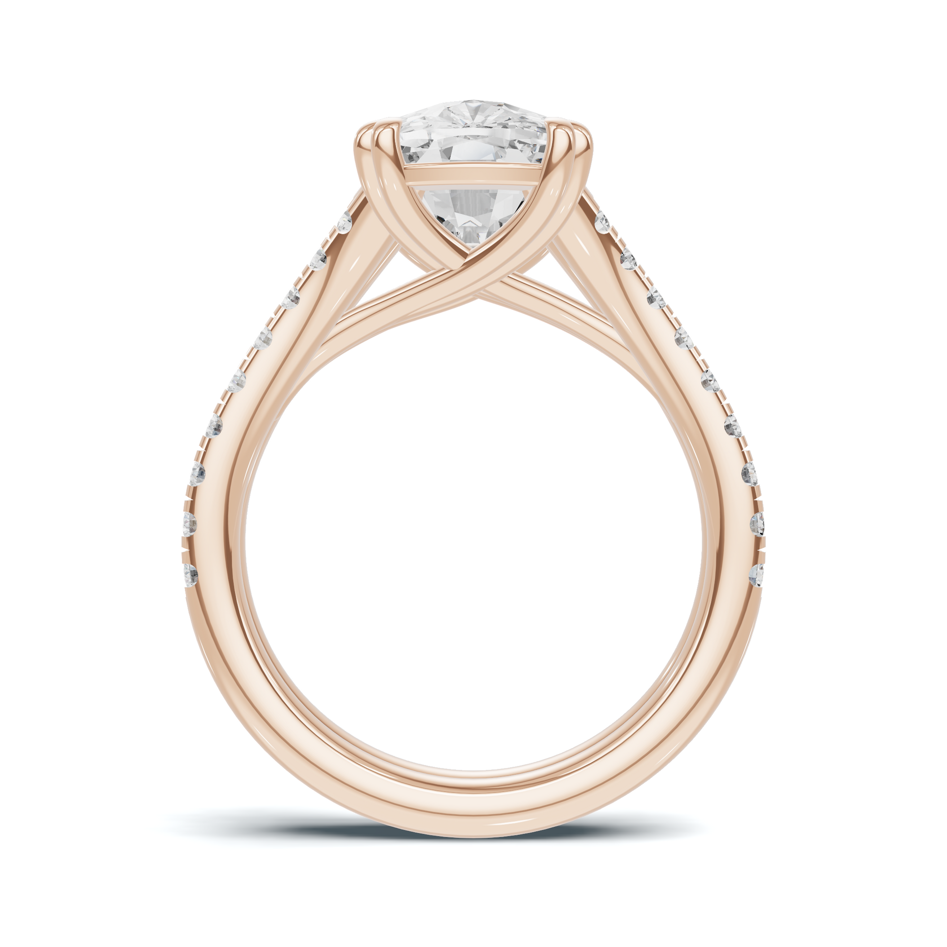 Heart Prong Pave Ring