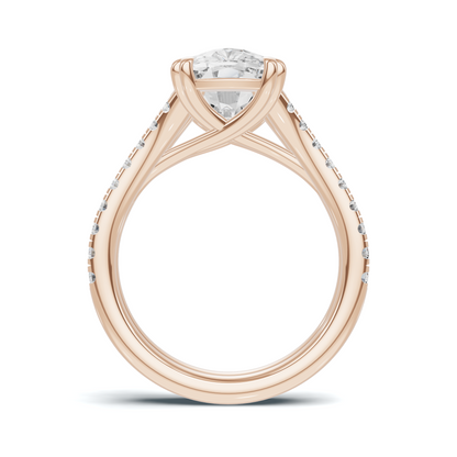 Heart Prong Pave Ring