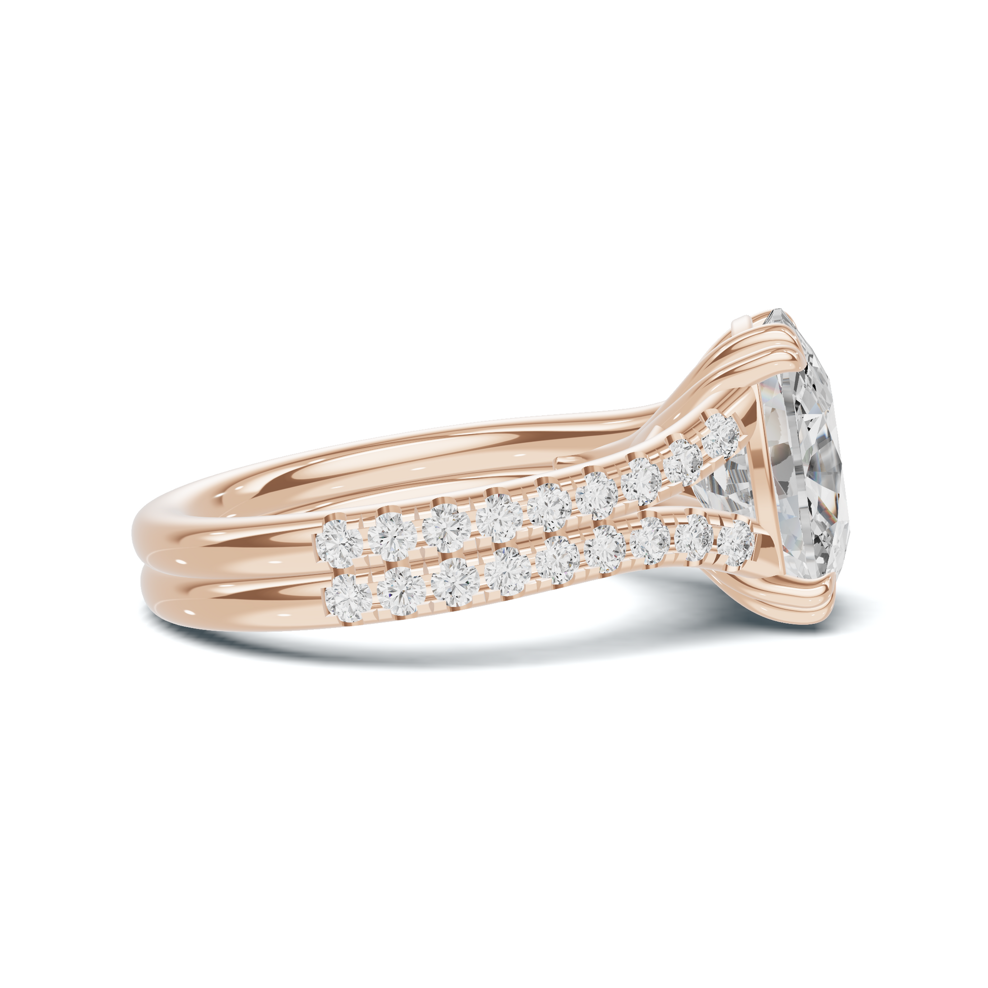 Heart Prong Pave Ring