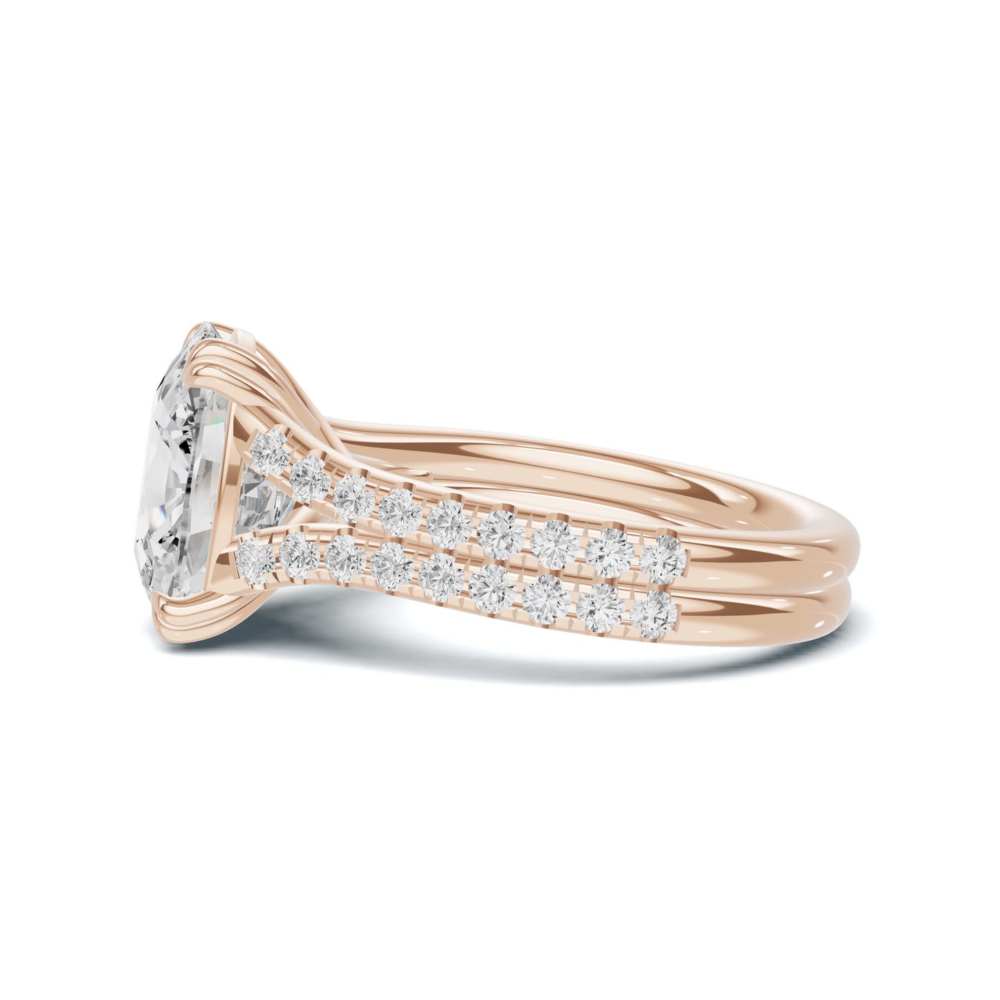 Heart Prong Pave Ring