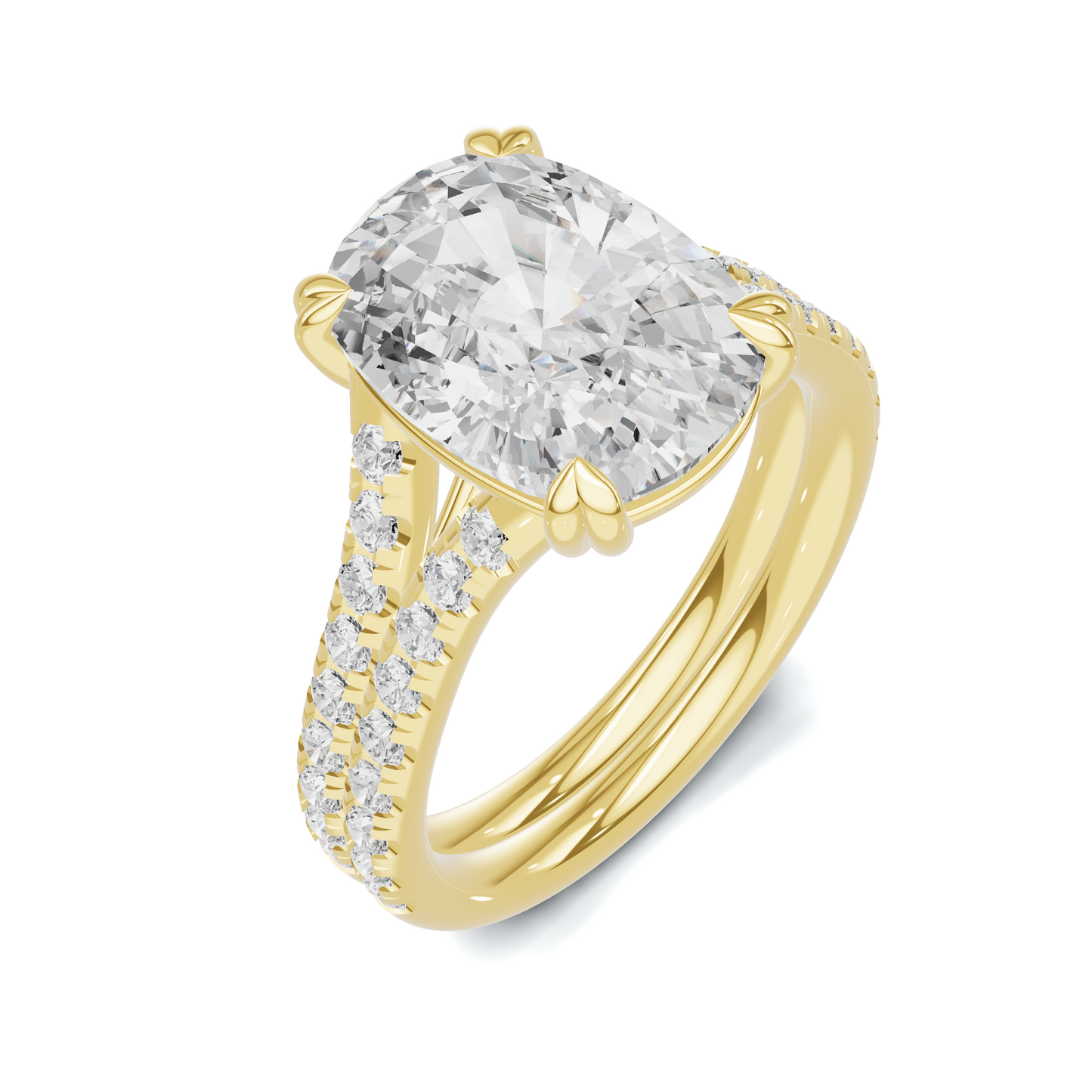 Heart Prong Pave Ring