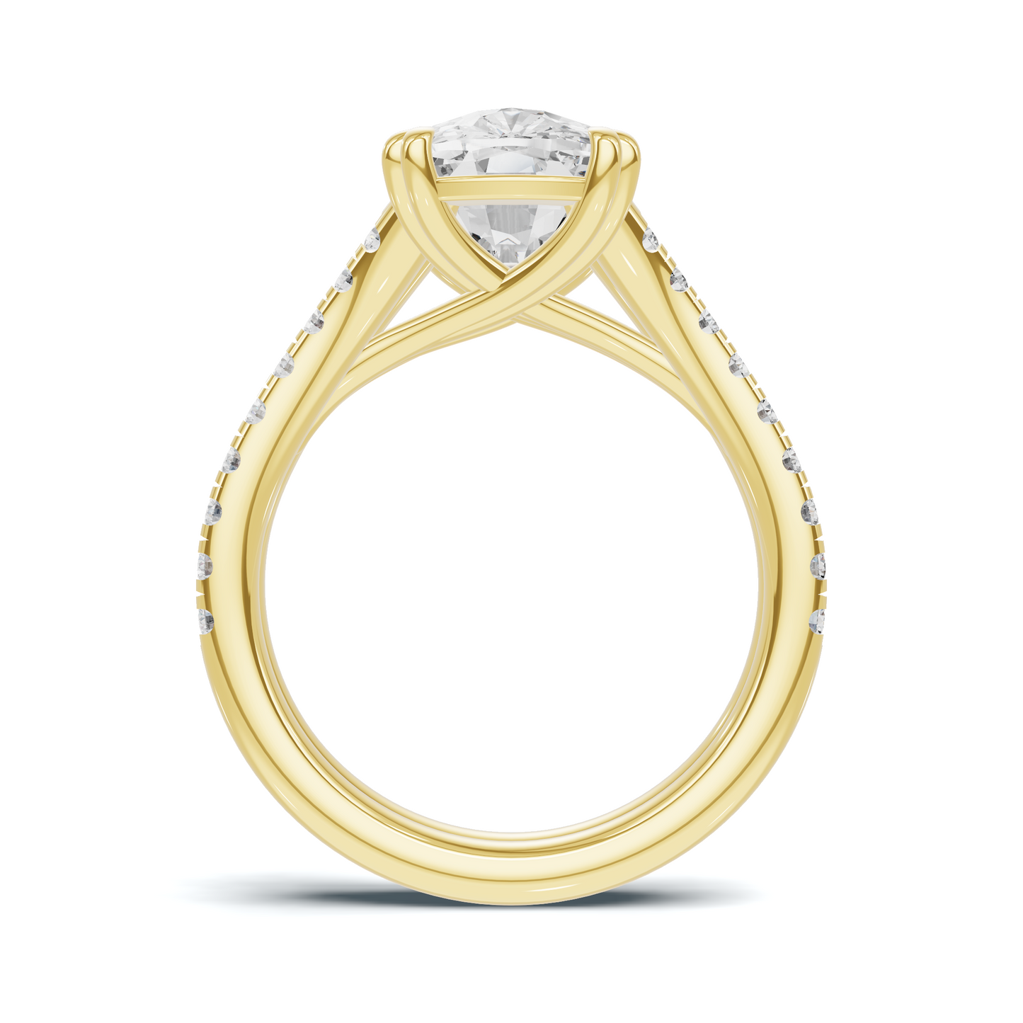 Heart Prong Pave Ring