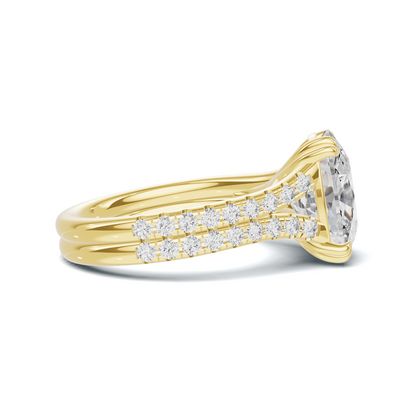 Heart Prong Pave Ring