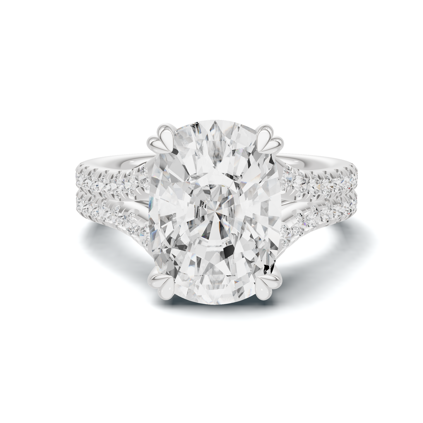 Heart Prong Pave Ring
