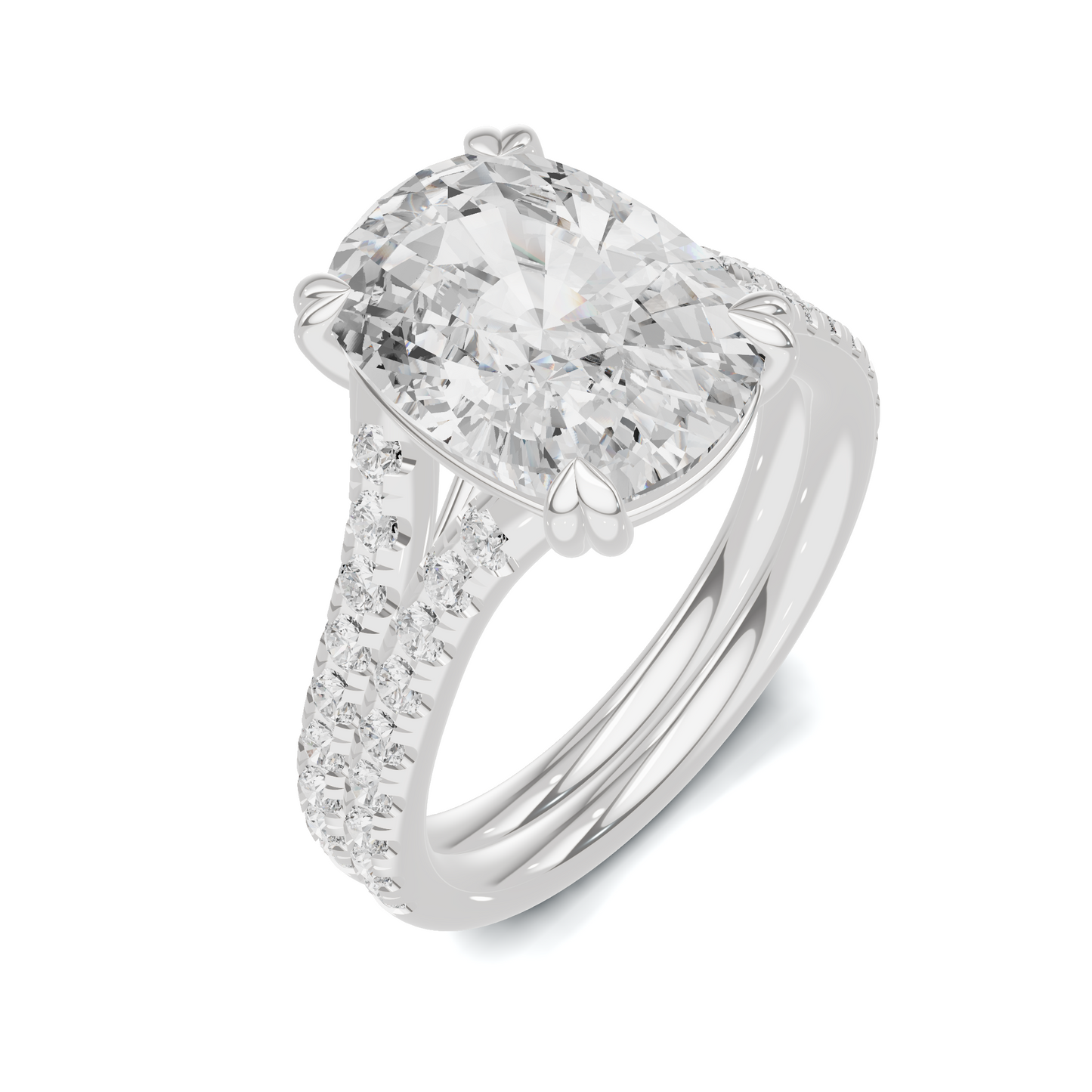 Heart Prong Pave Ring