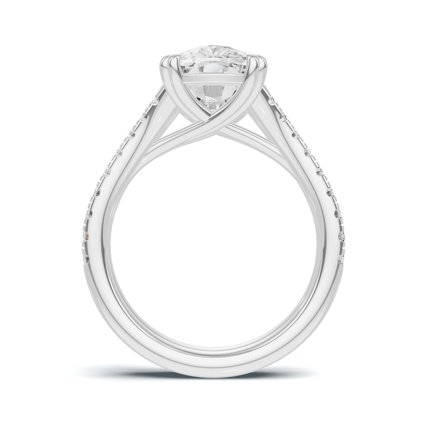 Heart Prong Pave Ring
