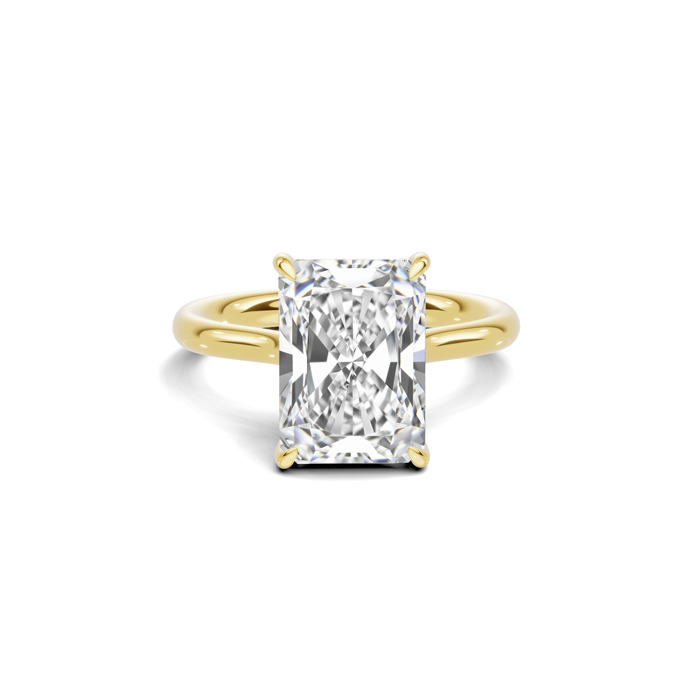 Hidden Halo Prong Ring