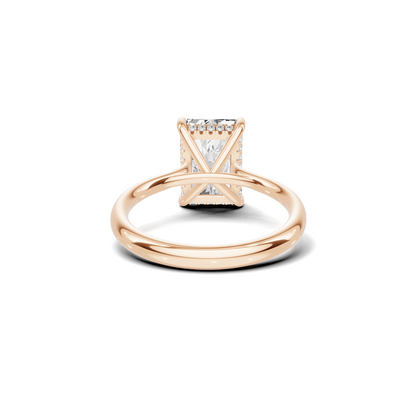 Hidden Halo Prong Ring