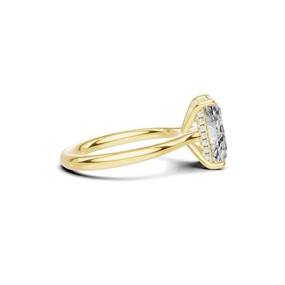 Hidden Halo Prong Ring