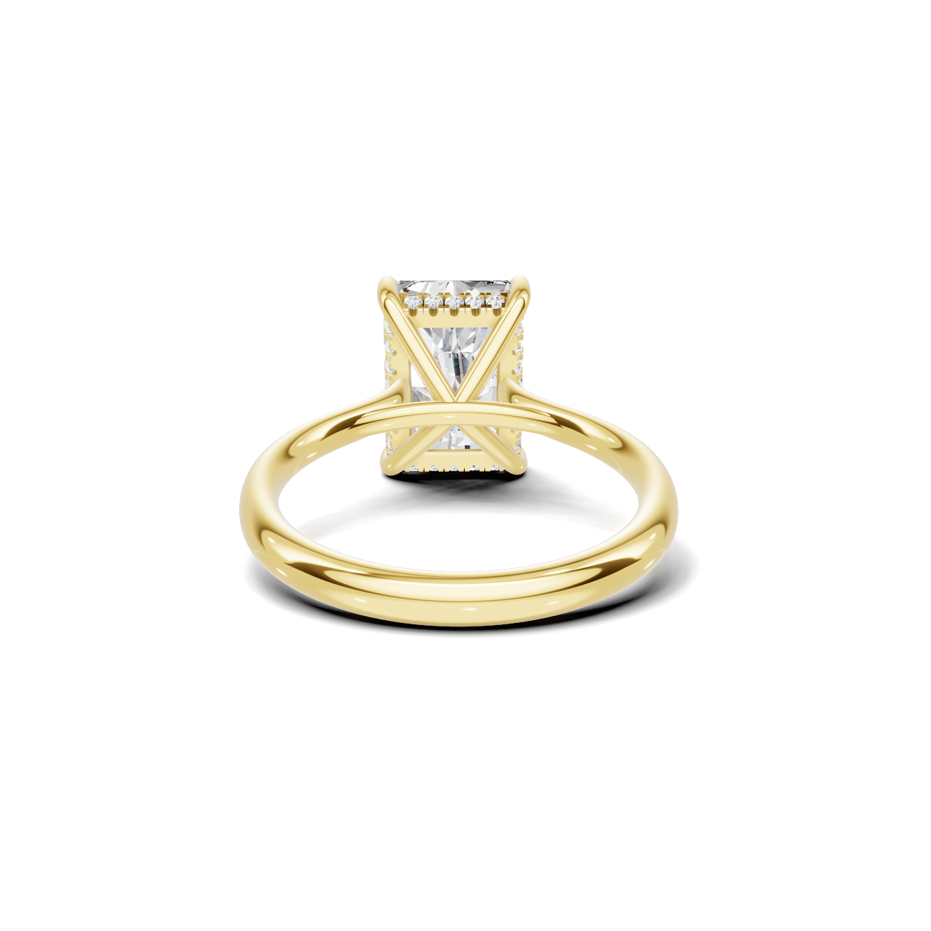 Hidden Halo Prong Ring