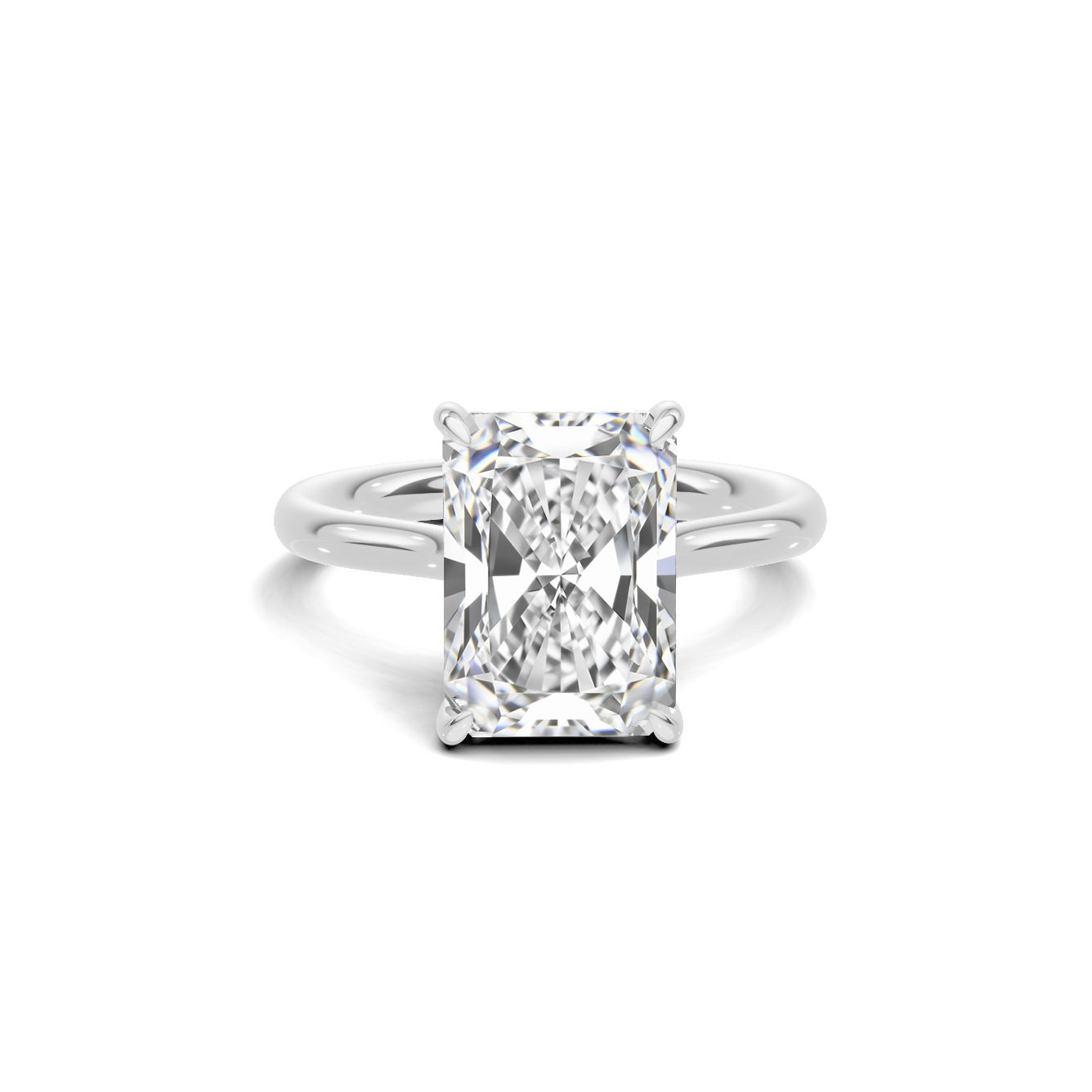 Hidden Halo Prong Ring