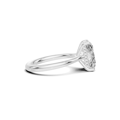Hidden Halo Prong Ring