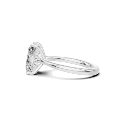 Hidden Halo Prong Ring
