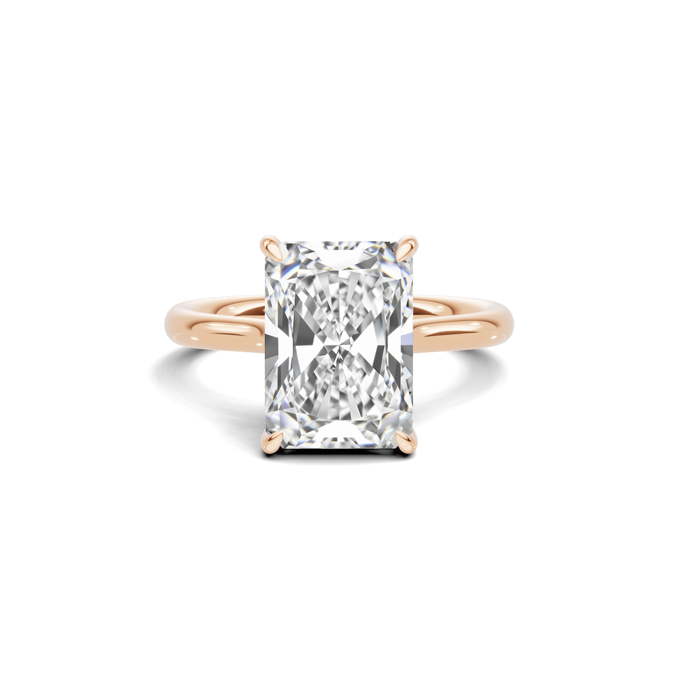 Hidden Halo Prong Ring