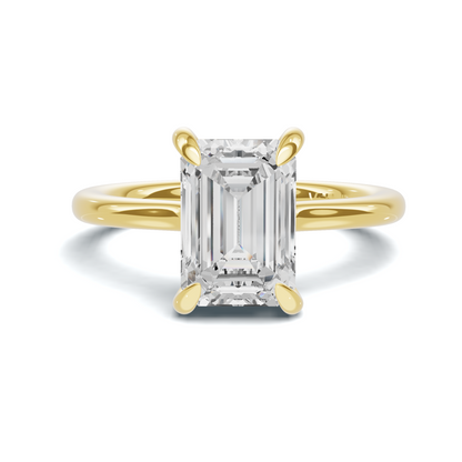 Hidden Halo Solitaire Ring