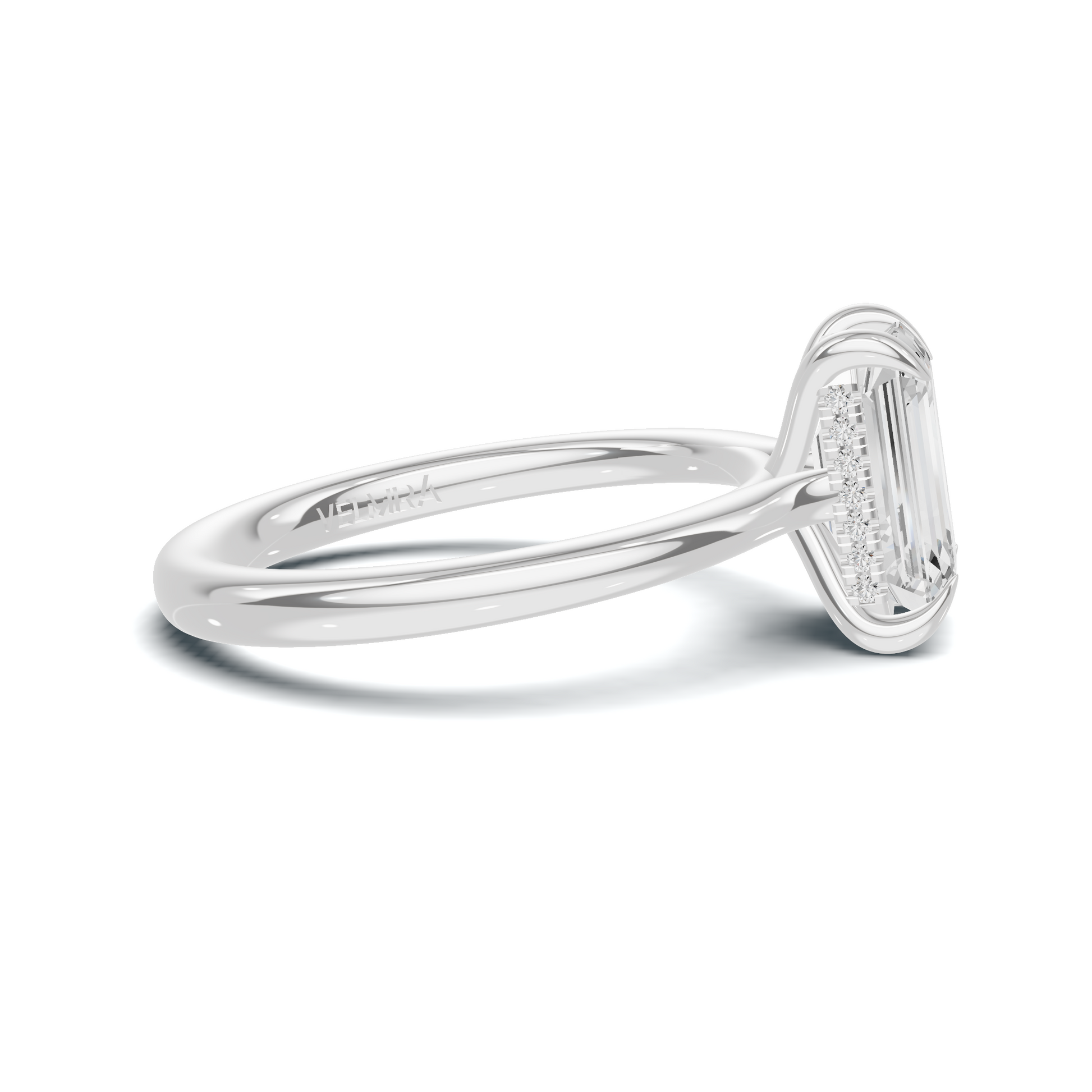 Hidden Halo Solitaire Ring