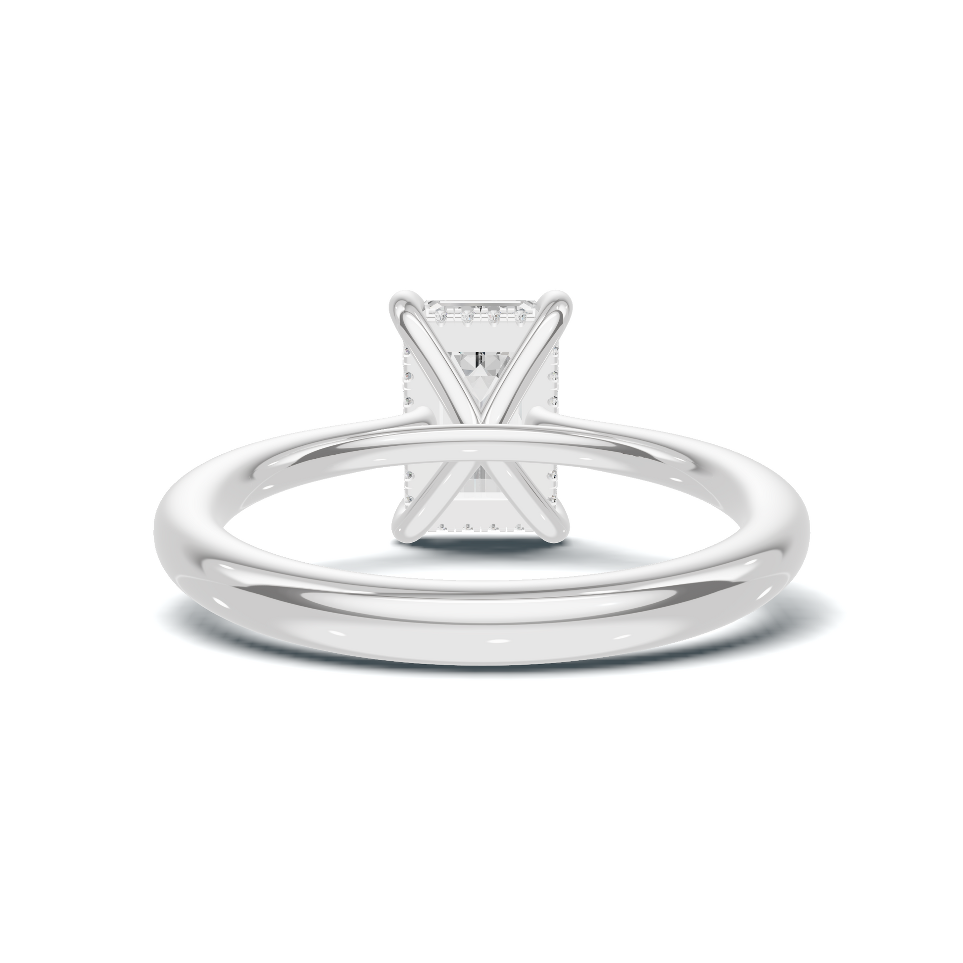 Hidden Halo Solitaire Ring