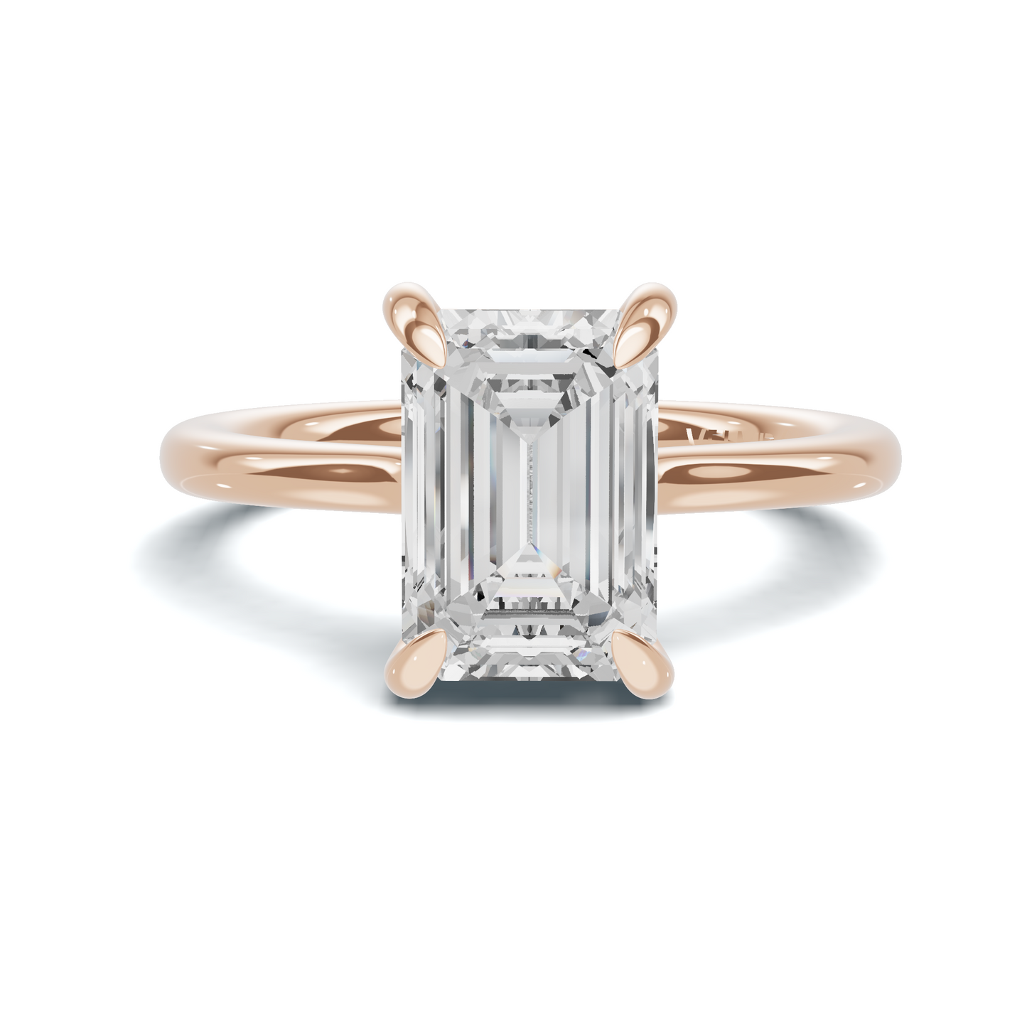 Hidden Halo Solitaire Ring