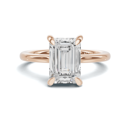 Hidden Halo Solitaire Ring